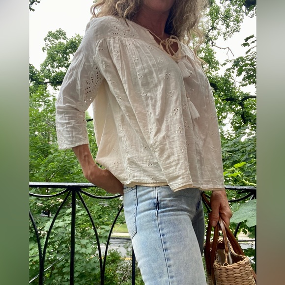 NWOT Shabby Chic Cotton Boho Top Sz M - Picture 15 of 15